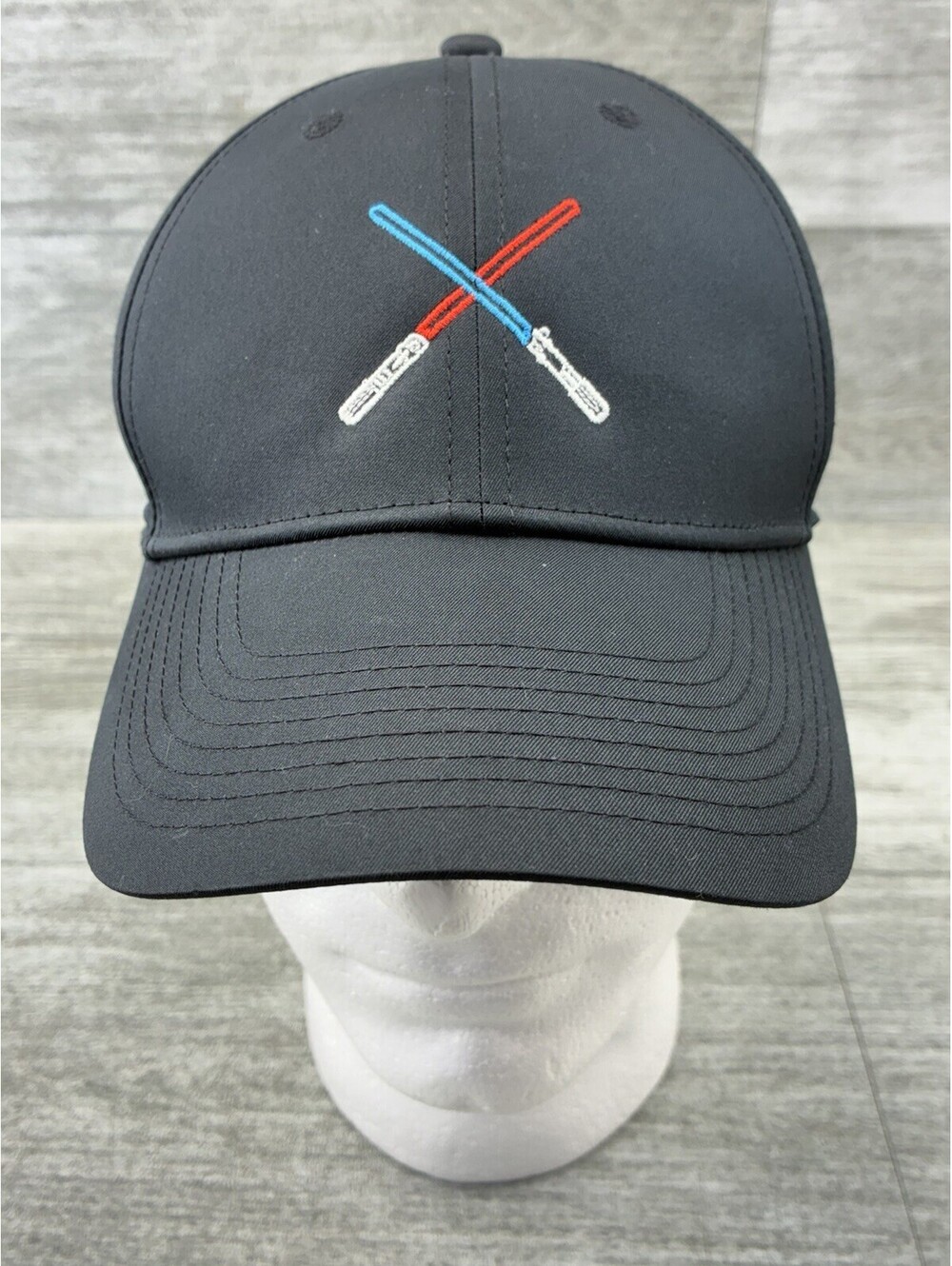 Nike Dri-Fit Star Wars Lightsabers Embroidered Club Cap Baseball Hat M/L Black